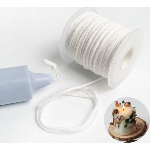 1 Roll 61M White Candle Wick Cotton Non-Toxic Non-Smoke For DIY Aromatherapy Candle Oil Lamps Handmade Crafts Home Decoration