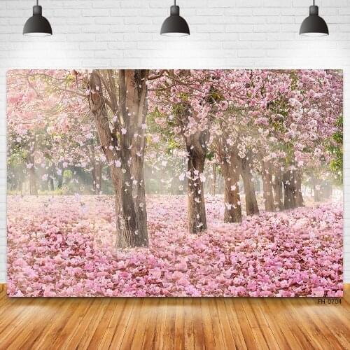 Flowers Rain Spring Floral Sea Studio Photography Backdrop Outdoor Scenic Background For Baby Princess Birthday Party Photocall