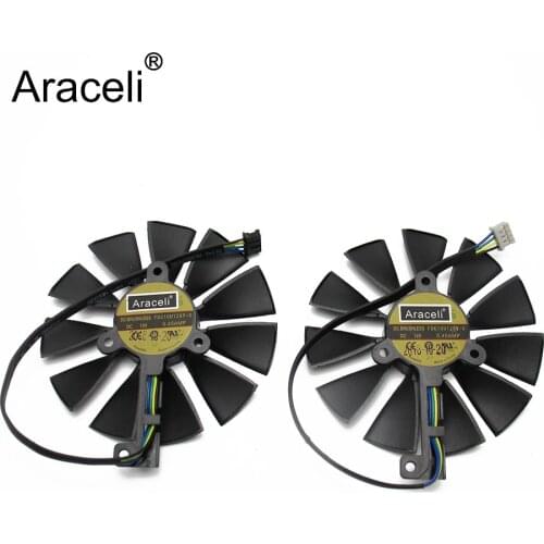 87mm T129215SH FDC10U12S9-C 4Pin RTX 2060 2070 2080 Ti GPU Card Cooler Fans For ASUS GeForce RTX2080 RTX2080Ti GAMING Card Fan