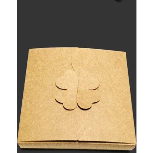Cute Kraft Paper Box Bag 12pcs Wedding Favors Paper Gift Box 14.5x2.2cm Home Party Birthday Supply