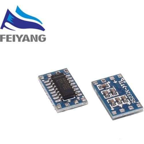100PCS Mini RS232 MAX3232 Levels To TTL Level Module Serial Converter Board