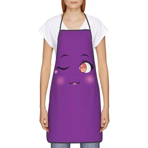 Cartoon Expression (2) Kitchen oil resistant wreath Shy expression kitchen aprons women Man For Cooking accessories 72*52cm