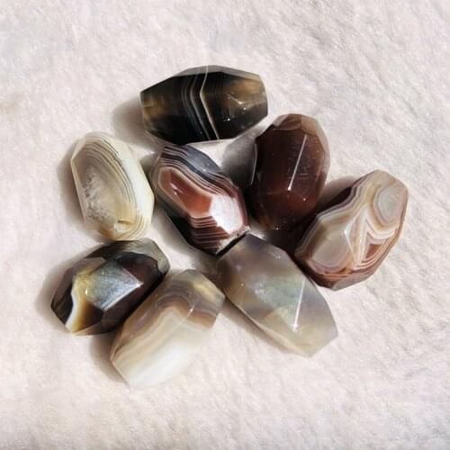 Wholesale 18beads/lot Natural Botswana Agat e 12X18mm Faceted Nugget Gem stone Beads for Jewelry diy
