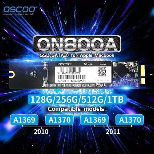 OSCOO 128GB 256GB 512GB 1TB SSD For MacBook Air A1369 A1370 2010-2011 Mac Solid State Drive