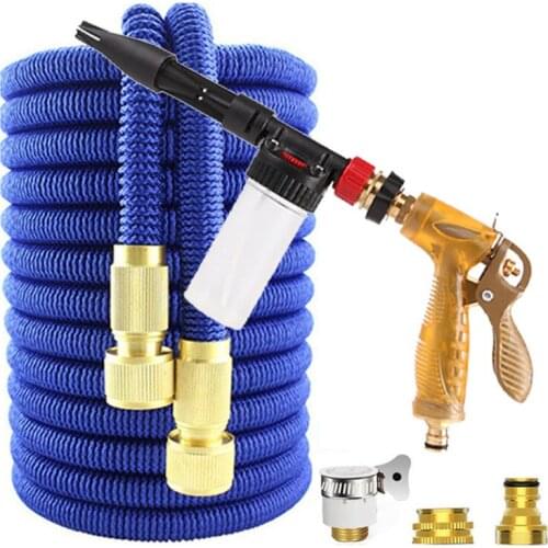 2021 Expandable Magic Garden Hose Flexible High Pressure Hose Car Wash Hose Adjustable Spray Flexible Home Garden Watering Hose