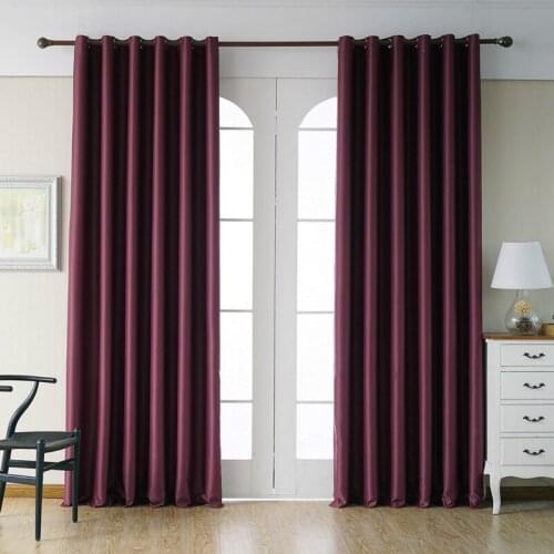 Modern blackout curtains for living room bedroom curtains for window drapes wine red finished blackout curtains 1 panel blinds