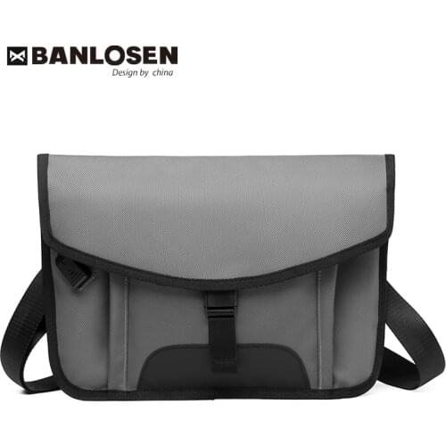 Banlosen Fashion Men Shoulder Bag Light Weight Designer Messenger Bag For Men Large Capacity Casual Sling Bag Male 2020 New Gray