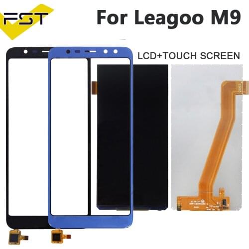 Black/Blue 640*1280 For Leagoo M9 LCD Display+Touch Screen Digitizer for Leagoo M9 LCD Pantalla Panel Sensor With Tools
