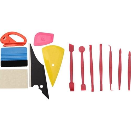1 Set Car Tools Vinyl Wrap Film Sticker Squeegee Scraper & 7 Pcs Car Sticker Tools Installation Kit