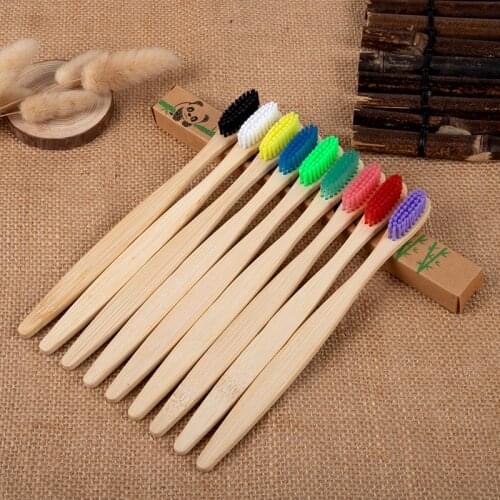 1pc Eco Friendly Products Bamboo Toothbrush Resuable Toothbrushes Portable Soft Bristle Wooden Soft for Home Travel Hotel Use