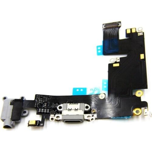 10pcs/lot New Original Charging Port Dock Connector & Headphone Jack Audio Flex Cable for iPhone 6 Plus 5.5" White/Black