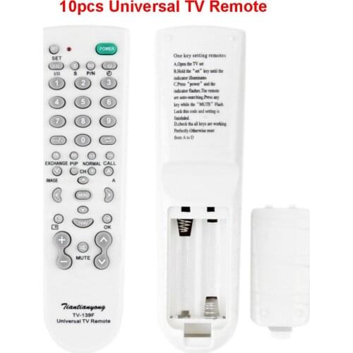 10pcs 139F Multi-functional TV Remote Universal TV Remote Control Smart Remote Controller for TV Television
