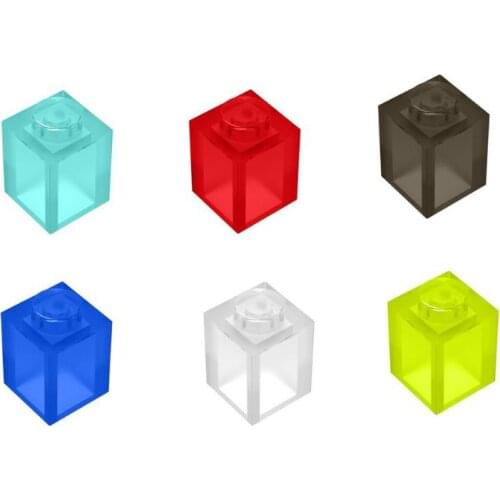 10PCS Building Blocks Assembles Particles 1x1 Bricks Tech Moc 3005 Transparent Color Educational Toys For Children Kids Gift