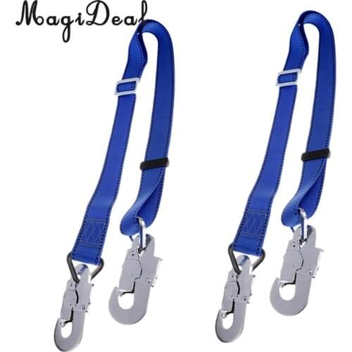 2pcs Safety Protection Adjustable Webbing Harness Lanyard Rock Climbing 23KN