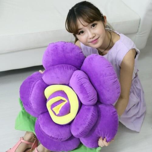 3D Rose Pillow Flowers Cushion With Filling Stuffed Toy Funny Plush Bolster Christmas Present Cute Gifts for Girl Home Deco Big