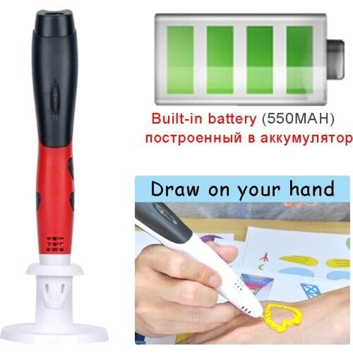 3D pen BP-05 with built-in battery and low printing temperature, diy drawing pen for kids, creative education gift