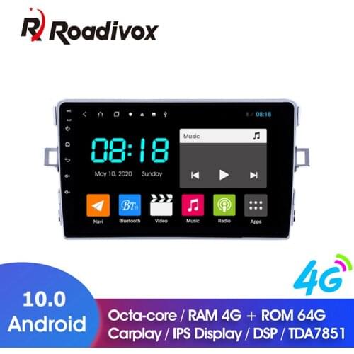 9" Android 10.0 RAM 4G ROM 64G for Toyota Verso 2011-2016 Car Dvd Gps Navigation Radio Multimedia Player Stereo Head Unit