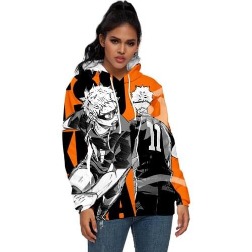 Anime Cosplay 3d Print Haikyuu Casual Pullcover Hoodies Sweatshirt Women Men
