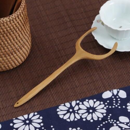 Bamboo Teacup Fork Handmade Natural Kung Fu Tea Cup Holder Japanese Style Anti-Hot Cup Holder Cup Clip
