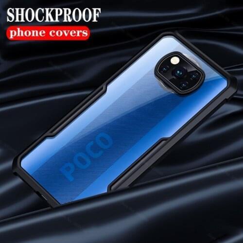 For Xiaomi POCO X3 Case,Case For Xiaomi POCO F3,Shockproof Transparent Bumper Airbags Protective Soft Cover for Poco X3 PRO NFC