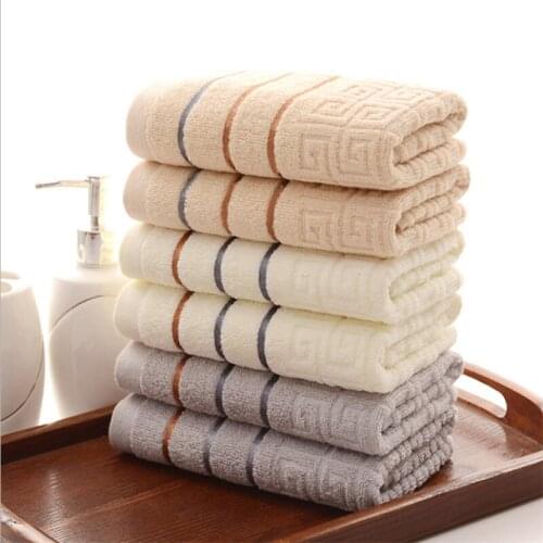 Cotton Towel Hotel Absorbent Adult Towels 34X75cm Solid Color Soft Face Hand Shower Towel For Bathroom Washcloth Towels