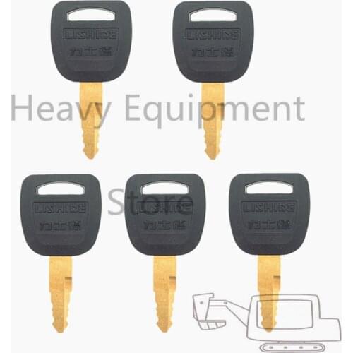 5 PCS Heavy Equipment Key For Lishide Excavator Loader