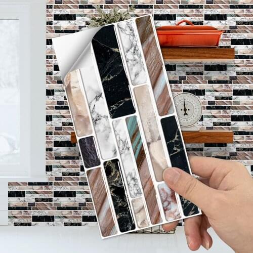 Kitchen oil-proof wall decoration stickers bathroom waterproof simulation crystal tile stickers wear-resistant floor stickers