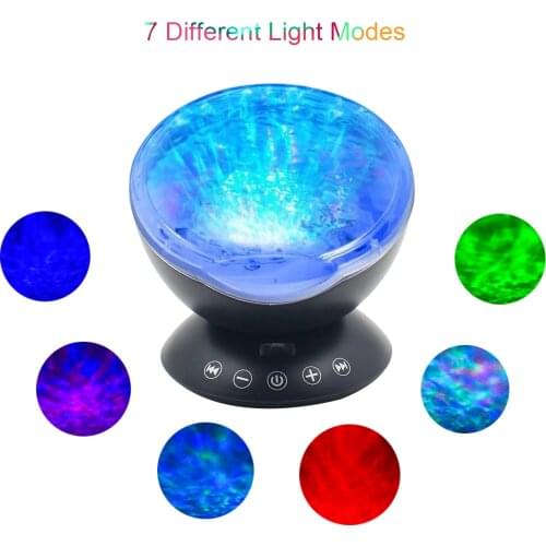 Remote Control Projection lamp Ocean Wave Starry Night Sky Projector Music Player 7C Ceiling Mood Light with Projection Speaker