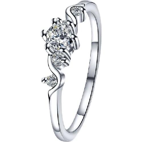 Trendy Rings 925 Silver Jewelry for Women Wedding Party Gift Accessories with Zircon Gemstones Finger Ring Wholesale New Arrival