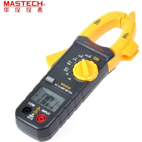Multitester Digital C Clamp Meters 400A multimeter with AC/DC Voltage Resistance Continuity Test & Data Hold MASTECH MS2030