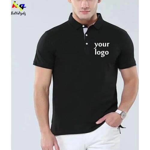 Design/Print Logo Polo Shirt Customized Picture Text Mens and Womens Casual Short Sleeve Summer Tops