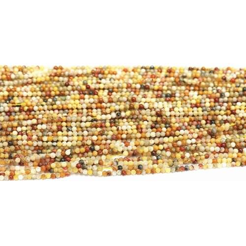 Natural Crazy Stone Onyx Carnelian Agat 2mm 3mm Round Findings Accessories Spacers Beads Diy Jewelry Loose Beads 15" B409