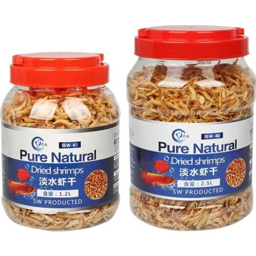 Natural Tropical Cichlid Turtle Food Dried Shrimp Flowerhorn Carnivore Fish Food