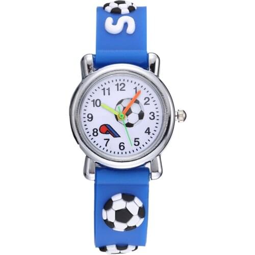 2020 New Fashion Kids Watch Baby Clock 3D Football Engraved Girls Boys Sports Wrist Watch Childen Quartz Silicone Relogio Enfant