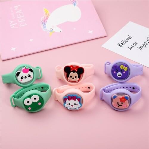 Original disney Mickey Mouse kawaii animal duck Illuminated wristband Flash Mosquito Repellent Bracelet Anime kids Non-toxic Toy