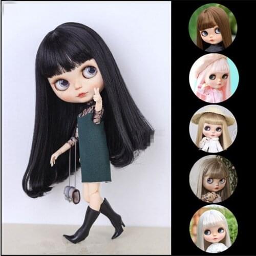 Blythes doll wig is suitable for 1/6 stylish and versatile new style air flower long hair high temperature silk wig for women