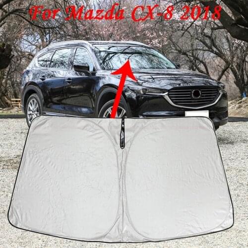 Car Front Windshield Sunproof Cover Reflective Cloth Sun Shade Protective Sunshild Accessories For Mazda CX-8 2018