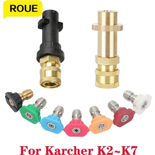 High Pressure Car Cleaning Converter Quick Connection with 1/4" Inch Adaptor 5 Colors Nozzle Steering Joint for Karcher K2~K7