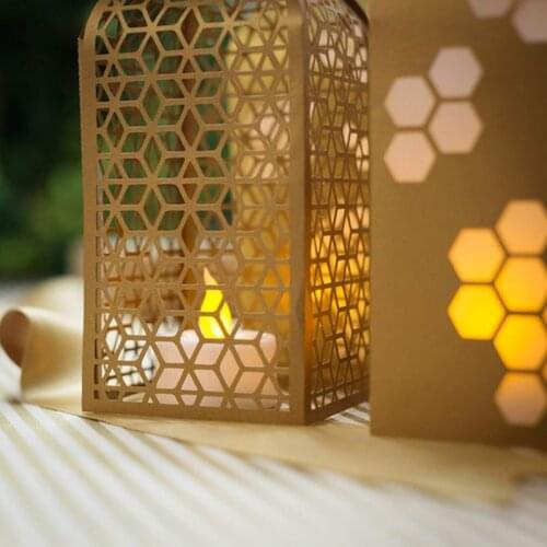 Grid Lantern Metal Cutting Dies Stencil Scrapbooking DIY Album Stamp Paper Card