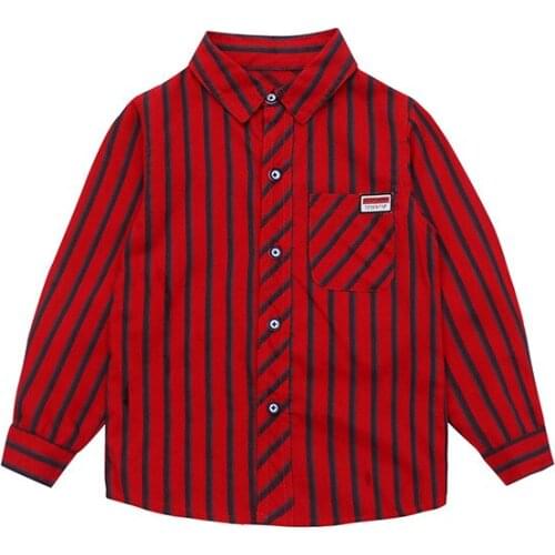 Boy autumn new long sleeve shirt Boy fashion striped shirt Boy cotton casual shirt Boy long sleeve striped shirt