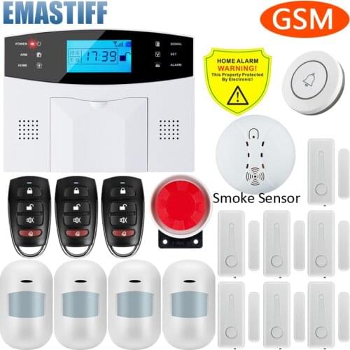 Wired & Wireless GSM Home Burglar Security Alarm System 433MHz Spanish English Russian Language Intercom