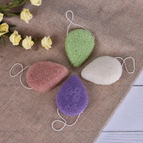 4 Colors Natural Konjac Facial Puff Face Cleanse Washing Sponge Exfoliator Cleansing Sponge Puff Facial Cleanser Tool