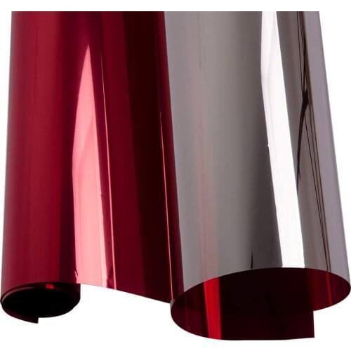50 by 100 Cm High Rejection Reflective Solar Red Silver Tint Film One way Mirror Window Glass Heat Control Stickers For Home