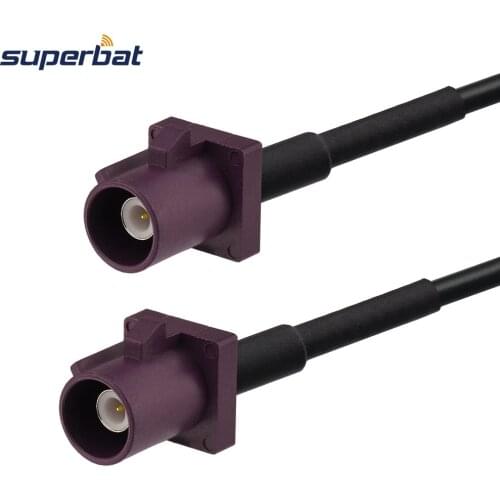 Superbat GSM Antenna Extension cable Fakra Plug Straight to Fakra Male Straight Pigtail RG174 15cm "D" for GSM Cell Phone