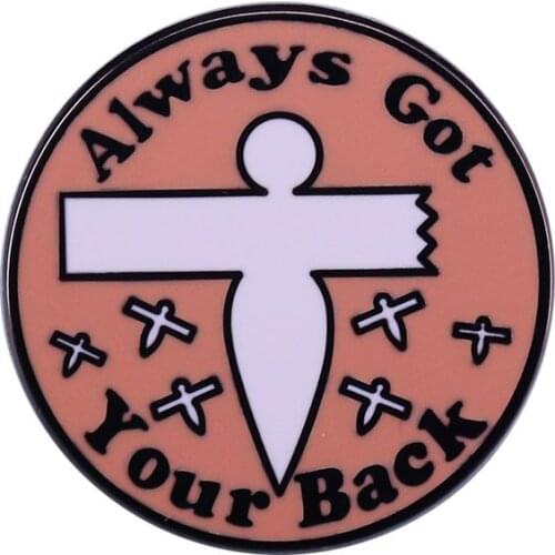 Always Got Your Back Enamel Pin Subtle Cute Accessory For Best Friends Family
