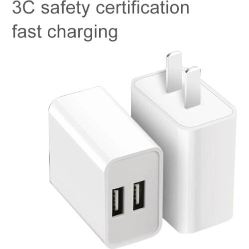 High-Quality 2 USB Chargers For iphone Samsung Huawei Tablet Universal Fast Charging for xiaomi redmi Mobile Phone Charger