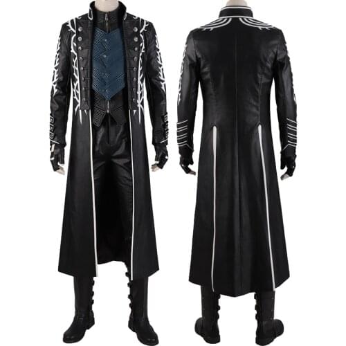Adult Men Games Devil Cry 5 Vergil cosplay Suits Costume Halloween Party Full Suit Custome