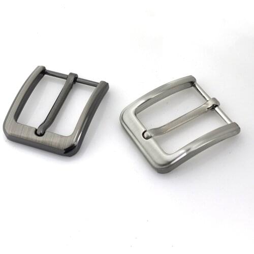 1pcs 40mm Fashion Men Belt Buckles Metal Brushed Single Pin End Bar Buckles Fit for 37mm-39mm Belt Leather Craft Jeans Parts