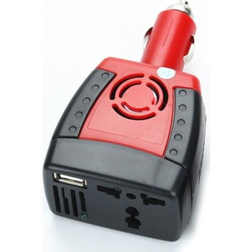 1 Pcs Car Power Converter DC 12V to AC 110V Power Inverter Socket For Laptops Cell Phone MP3 Charging Single 5V USB Port Charger