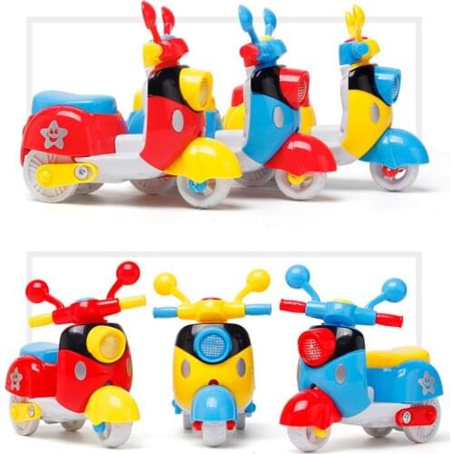1pc Mini Motorcycle Toy Pull Back Diecasting Motorcycle Early Education Educational Toy Cartoon Fun Creative Inertia Motorcycle